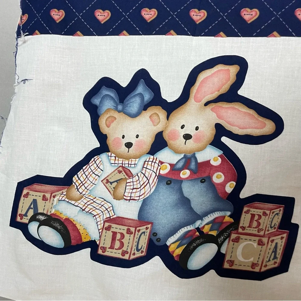 Vintage 1997 Daisy Kingdom Quilt Panel Fabric Project Applique Sew Baby #K17